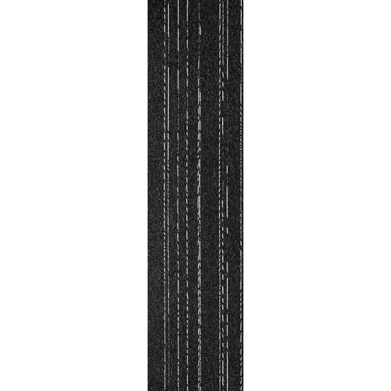 Sterke goedkope Zwarte tapijttegels met wit accent  25x100cm