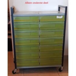 Ladenkast (archiefkast) op wieltjes