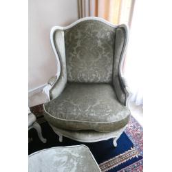 Salon zetel, stoel en poef
