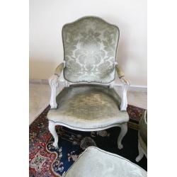 Salon zetel, stoel en poef
