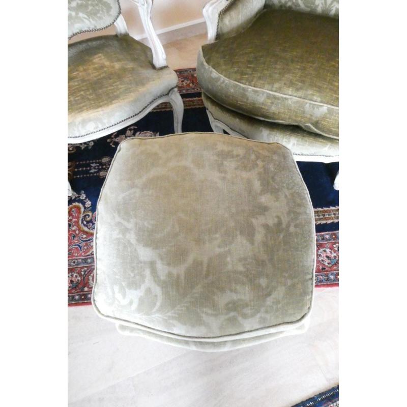 Salon zetel, stoel en poef