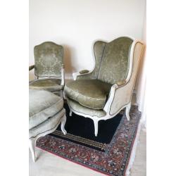 Salon zetel, stoel en poef