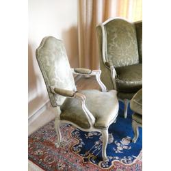 Salon zetel, stoel en poef