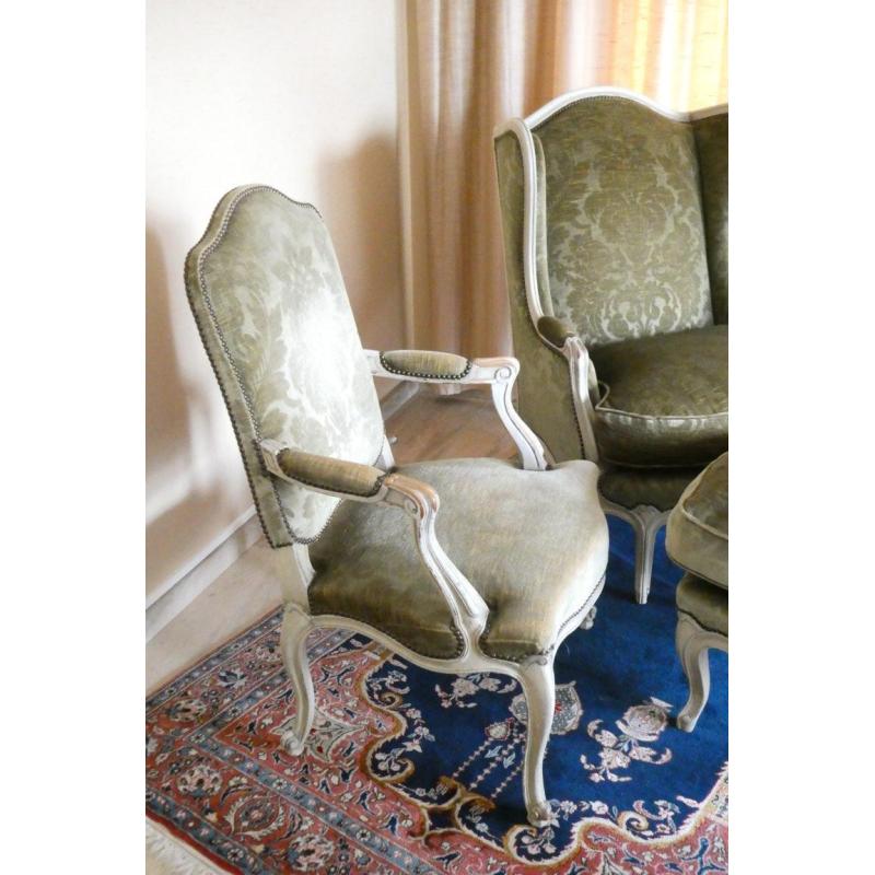 Salon zetel, stoel en poef