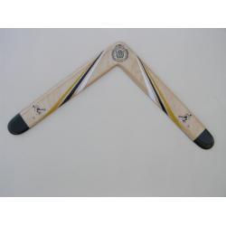 Exclusieve handgemaakte boomerangs in je teamkleuren.