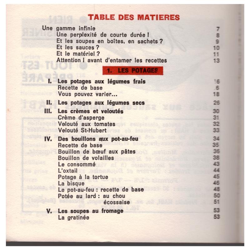 Potages et sauses