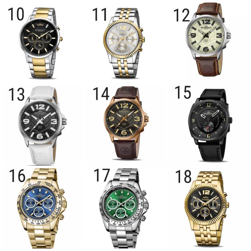 PRACHTIGE COLLECTIE HERENHORLOGES VAN ROTORCRAFT KIES UIT!!!