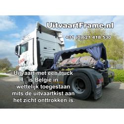 Uitvaart met uw eigen voertuig? UitvaartFrame verhuur, ook in België.