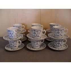 Blauw saks serviesgoed, servies saksisch blau kop en schotels