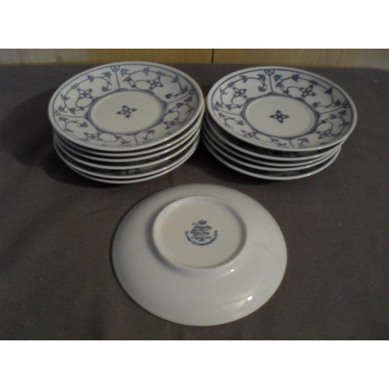 Blauw saks serviesgoed, servies saksisch blau kop en schotels