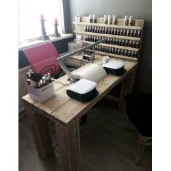 Nageltafel hoekmodel manicuretafel nagel manicure tafel