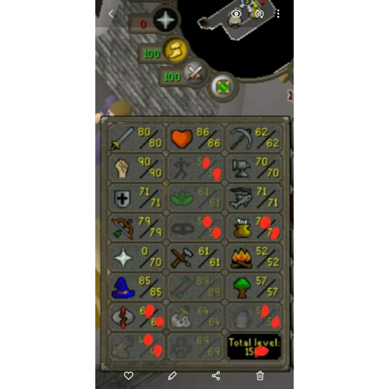 Verschillende osrs accounts te koop