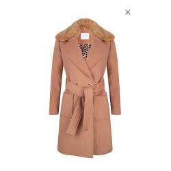 Winterjas camel maat 38