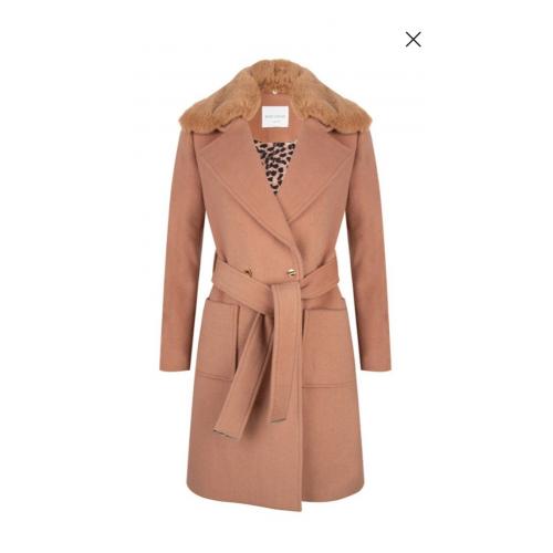 Winterjas camel maat 38