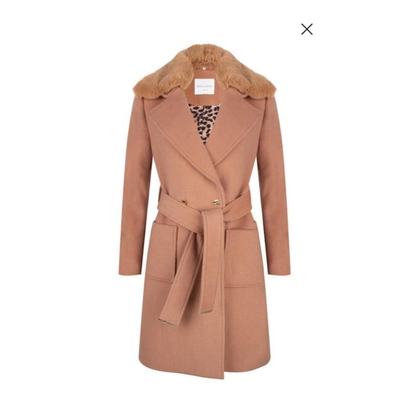 Winterjas camel maat 38