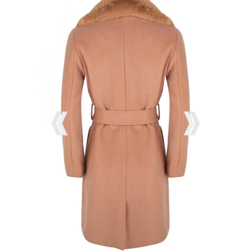 Winterjas camel maat 38
