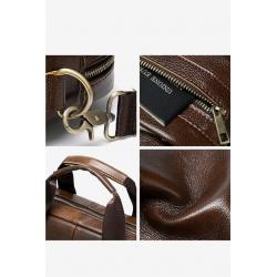 Lederen Laptoptas Heren 15"4 - Cognac / Zwart