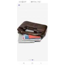 Lederen Laptoptas Heren 15"4 - Cognac / Zwart