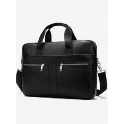Lederen Laptoptas Heren 15"4 - Cognac / Zwart