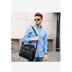 Lederen Laptoptas Heren 15"4 - Cognac / Zwart
