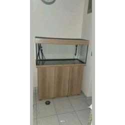Aquarium juwel Rio 180 met meubel en externe filterpomp oase