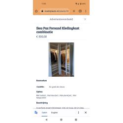 Ikea Pax Forsand Kledingkast combinatie