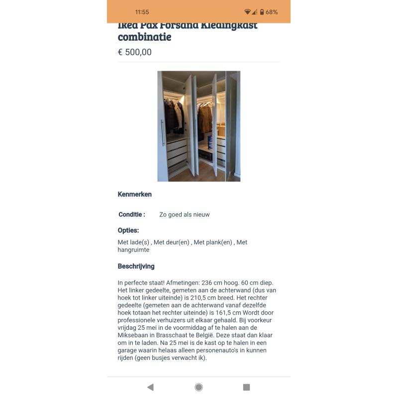 Ikea Pax Forsand Kledingkast combinatie