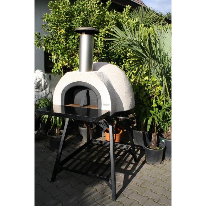 Pizzaoven AMALFI AD 70 Black plain/ nieuwe compacte tuinoven