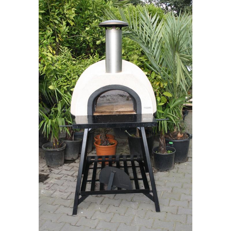 Pizzaoven AMALFI AD 70 Black plain/ nieuwe compacte tuinoven