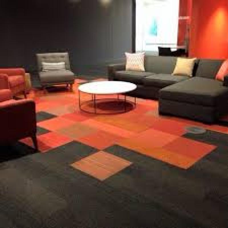 Partij mooie oranje Tapijttegels. NU GRATIS LEVERING!