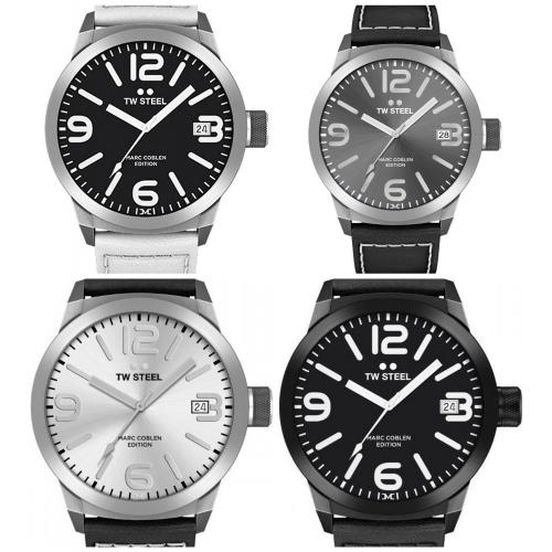 VIER ELEGANTE XL-HERENHORLOGES VAN TW STEEL