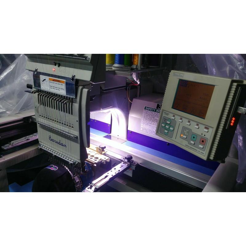 Tajima Bridge 15 Multi Head 15 Color Commercial Embroidery Machine TMFXV-CG1515