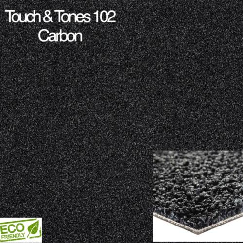 Mooie Zwarte Interface tapijttegels. Touch&Tones 102 Carbon