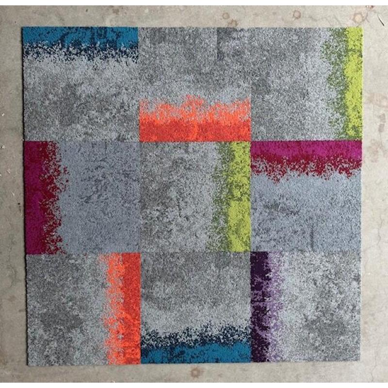 Leuke frisse Urban Retreat kleuren tapijttegelmix *Interface