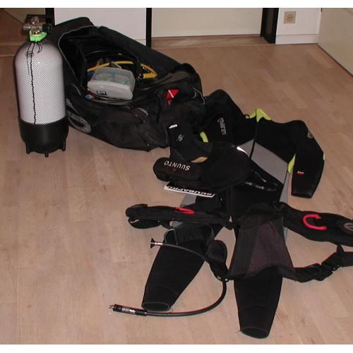 Volledige duikset wetsuit,ademset en ...
