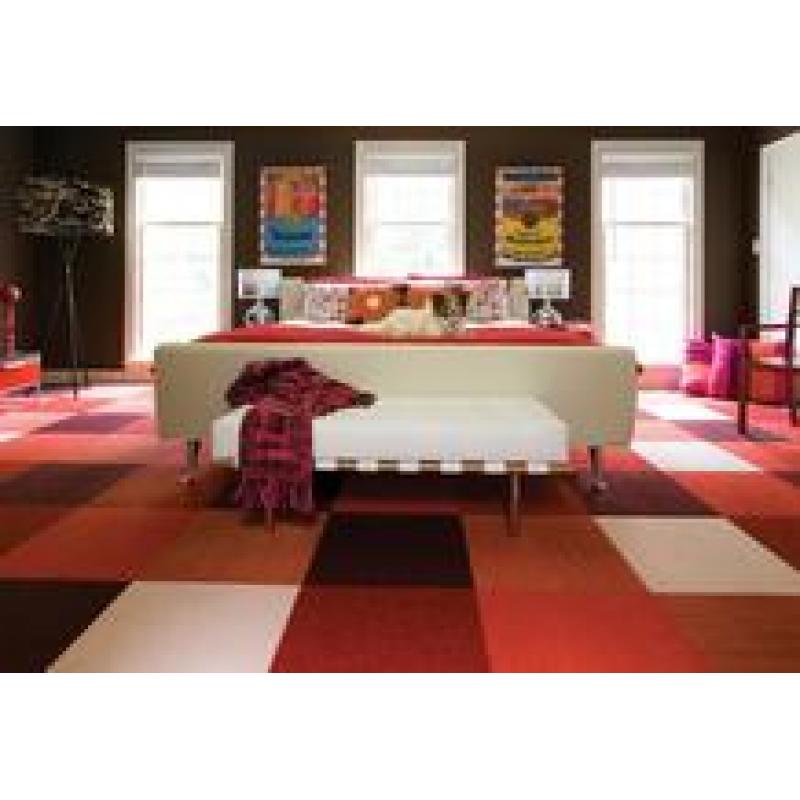 Speelse decoratieve 'Shades of Red' Interface Tapijttegels