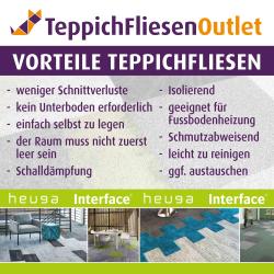 Goedkope partij tapijttegels nieuw in doos van Interface