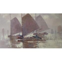 Schilderij Rijnaken olieverf
