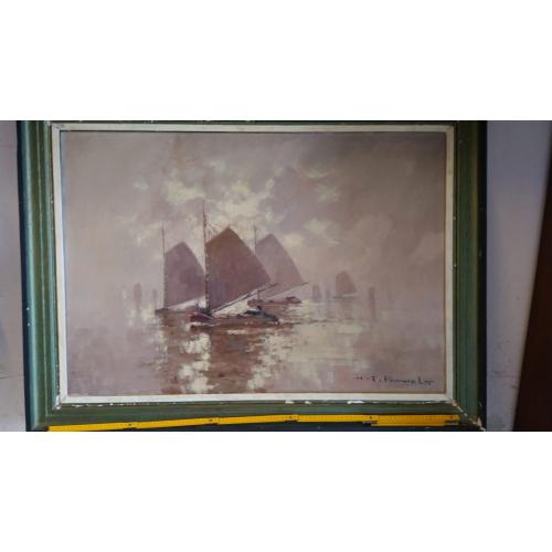 Schilderij Rijnaken olieverf