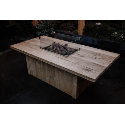 Vuurtafel eikenhout