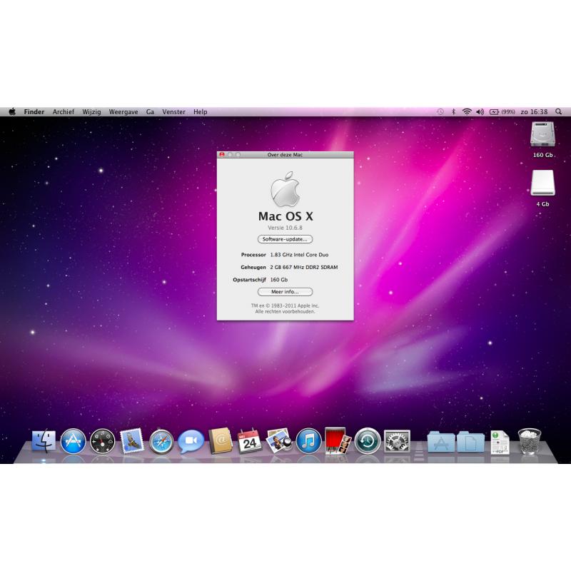 Te Koop 13 Inch Witte Macbook 4H631JK5U9B en Iomega Externe Harde Schijf.