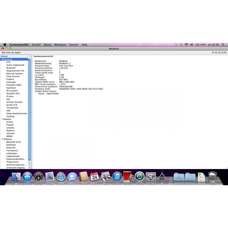 Te Koop 13 Inch Witte Macbook 4H631JK5U9B en Iomega Externe Harde Schijf.