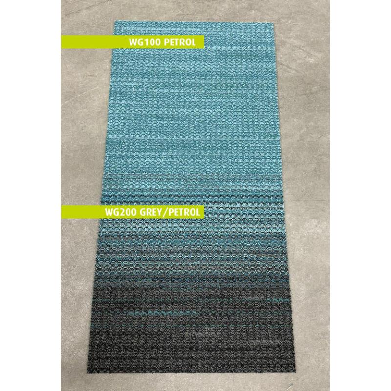 Teal/Stone tapijttegels Woven Gradience van Interface