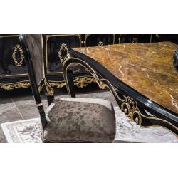 WOISS klassieke barok hoogglans zwart goud woonkamer meubels