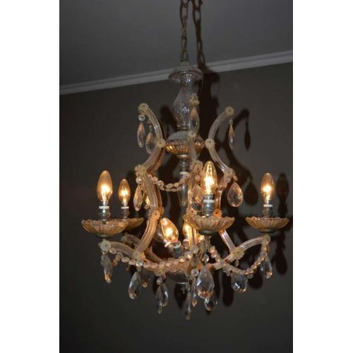 KROONLUCHTER 10 LAMPJES doorsnede x hoogte 50x70 cm
