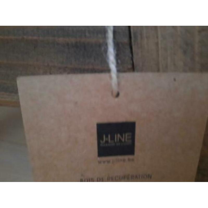 Houten bank landelijk/industrieel J-line - 120x25x45cm NIEUW