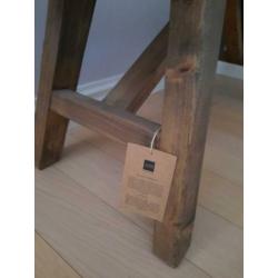 Houten bank landelijk/industrieel J-line - 120x25x45cm NIEUW