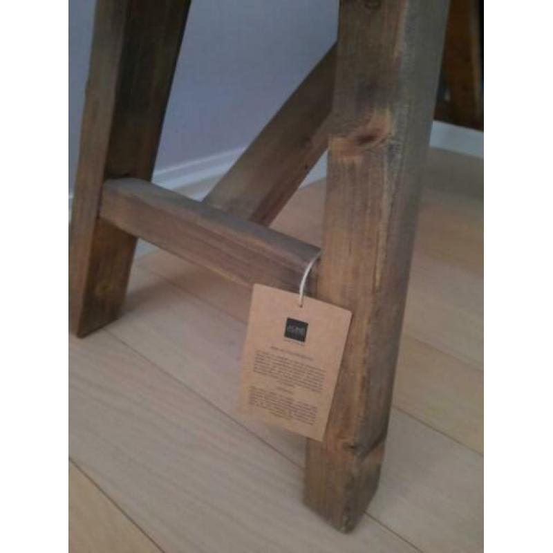 Houten bank landelijk/industrieel J-line - 120x25x45cm NIEUW