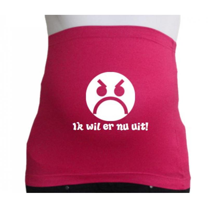 Zwangerschap buikband met naam of Eigen Tekst!
