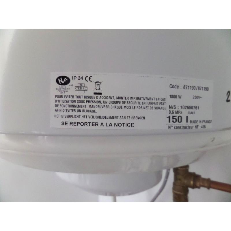 Elektrische boiler 150 L goede staat
